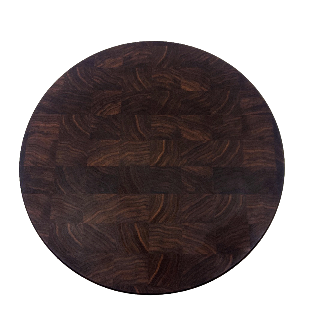 Walnut Cutting Board, Round, End Grain